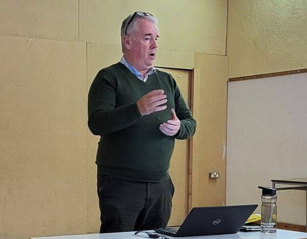 David Hainsworth was one of the organisers of the public meeting that was held in Emo Community Hall to discuss the concerns the community had about the development of a solar energy farm in their area David Hainsworth was one of the organisers of the public meeting that was held in Emo Community Hall to discuss the concerns the community had about the development of a solar energy farm in their area