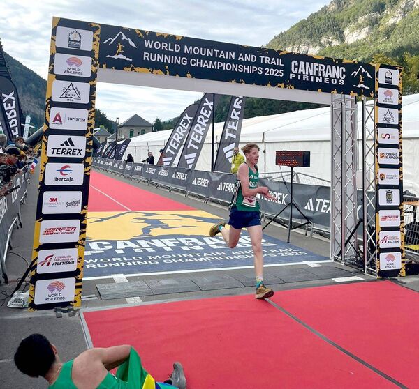 Riley Connolly crossing the line after a very tough U/20 Classic race Riley Connolly crossing the line after a very tough U/20 Classic race