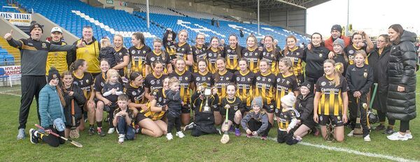 Camross team and management celebrate their Intermediate Camogie Championship title win getting the better of St Brigid's at Laois Hire O'Moore Park on Saturday Photo: Denis Byrne Camross team and management celebrate their Intermediate Camogie Championship title win getting the better of St Brigid's at Laois Hire O'Moore Park on Saturday Photo: Denis Byrne