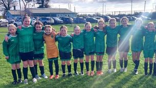 <p>Portlaoise U/12 girls who drew 1-1 with their Mountmellick counterparts</p> <p>Portlaoise U/12 girls who drew 1-1 with their Mountmellick counterparts</p>