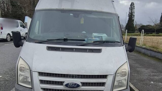 The van was seized and towed away. Photo: An Garda Síochána Laois Offaly <p>The van was seized and towed away. Photo: An Garda Síochána Laois Offaly</p>