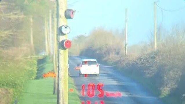 One of the cars recorded on the notorious 60kph road was doing 105kph. Image: An Garda Síochána Laois Offaly <p>One of the cars recorded on the notorious 60kph road was doing 105kph. Image: An Garda Síochána Laois Offaly</p>