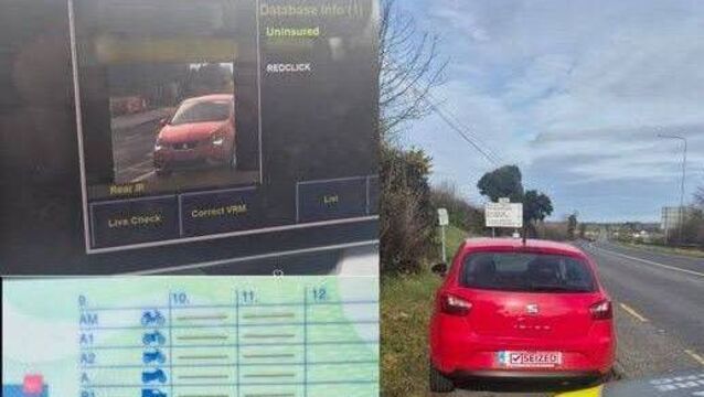 The car was seized by Laois gardaí. Photo: An Garda Síochána Laois Offaly <p>The car was seized by Laois gardaí. Photo: An Garda Síochána Laois Offaly</p>