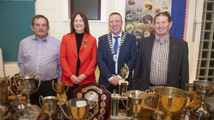 <p>Pictured are John Conway, Clonaslee Comhaltas Chair Attracta Brady, National President Comhaltas Ireland, Cllr. Barry Walsh Cathaoirleach Laois Co Co and Jody Conway, Leinster Comhaltas Chair Photos: Denis Byrne </p> <p>Pictured are John Conway, Clonaslee Comhaltas Chair Attracta Brady, National President Comhaltas Ireland, Cllr. Barry Walsh Cathaoirleach Laois Co Co and Jody Conway, Leinster Comhaltas Chair Photos: Denis Byrne </p>