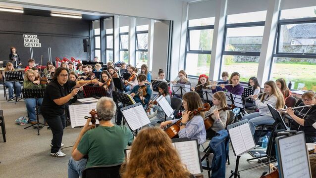 Guest conductor Veronica Urrego at the Music Generation Laois BOP Orchestra at rehearsal in Laois Music Centre Photos: Alf Harvey <p>Guest conductor Veronica Urrego at the Music Generation Laois BOP Orchestra at rehearsal in Laois Music Centre Photos: Alf Harvey</p>