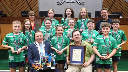 Laois Co Council hosts Civic Reception to honour Team RNS Robotics of Rosenallis National School Laois Co Council hosts Civic Reception to honour Team RNS Robotics of Rosenallis National School