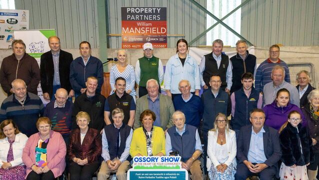 Sponsors and committee members with ISA National President Freda Kinnarney at the launch of the Ossory Show 2026 to be held on Sunday 26 July at the Showgrounds, Coolfin, Rathdowney Photo: Alf Harvey <p>Sponsors and committee members with ISA National President Freda Kinnarney at the launch of the Ossory Show 2026 to be held on Sunday 26 July at the Showgrounds, Coolfin, Rathdowney Photo: Alf Harvey</p>