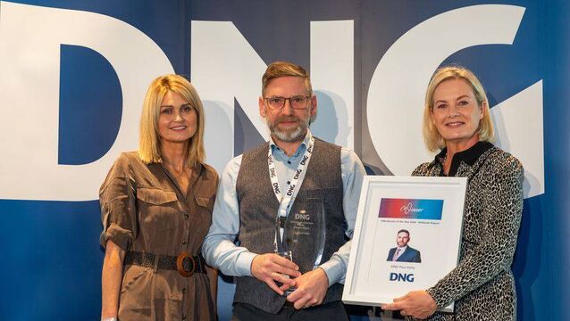 Marguerite Stafford, Head of Property, Media Solutions Irish Times ; Paul Kelly, Managing Director DNG Paul Kelly - Orla McMorrow, DNG Deputy Chief Executive <p> Marguerite Stafford, Head of Property, Media Solutions Irish Times ; Paul Kelly, Managing Director DNG Paul Kelly - Orla McMorrow, DNG Deputy Chief Executive</p>